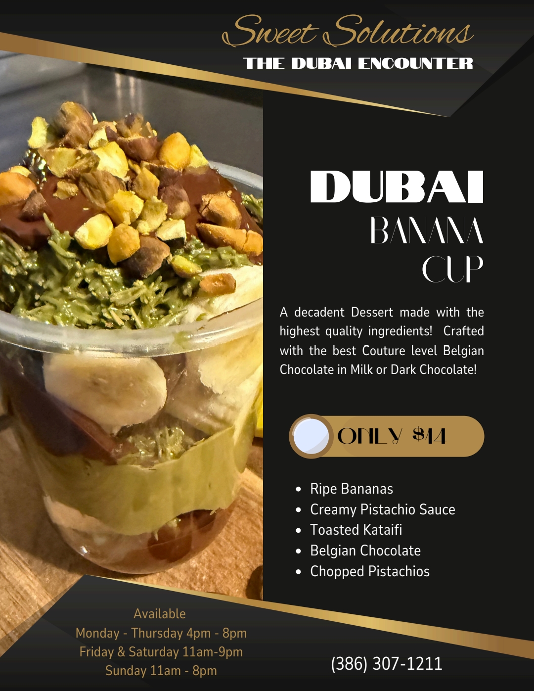 Dubai Banana Cup (Menu)