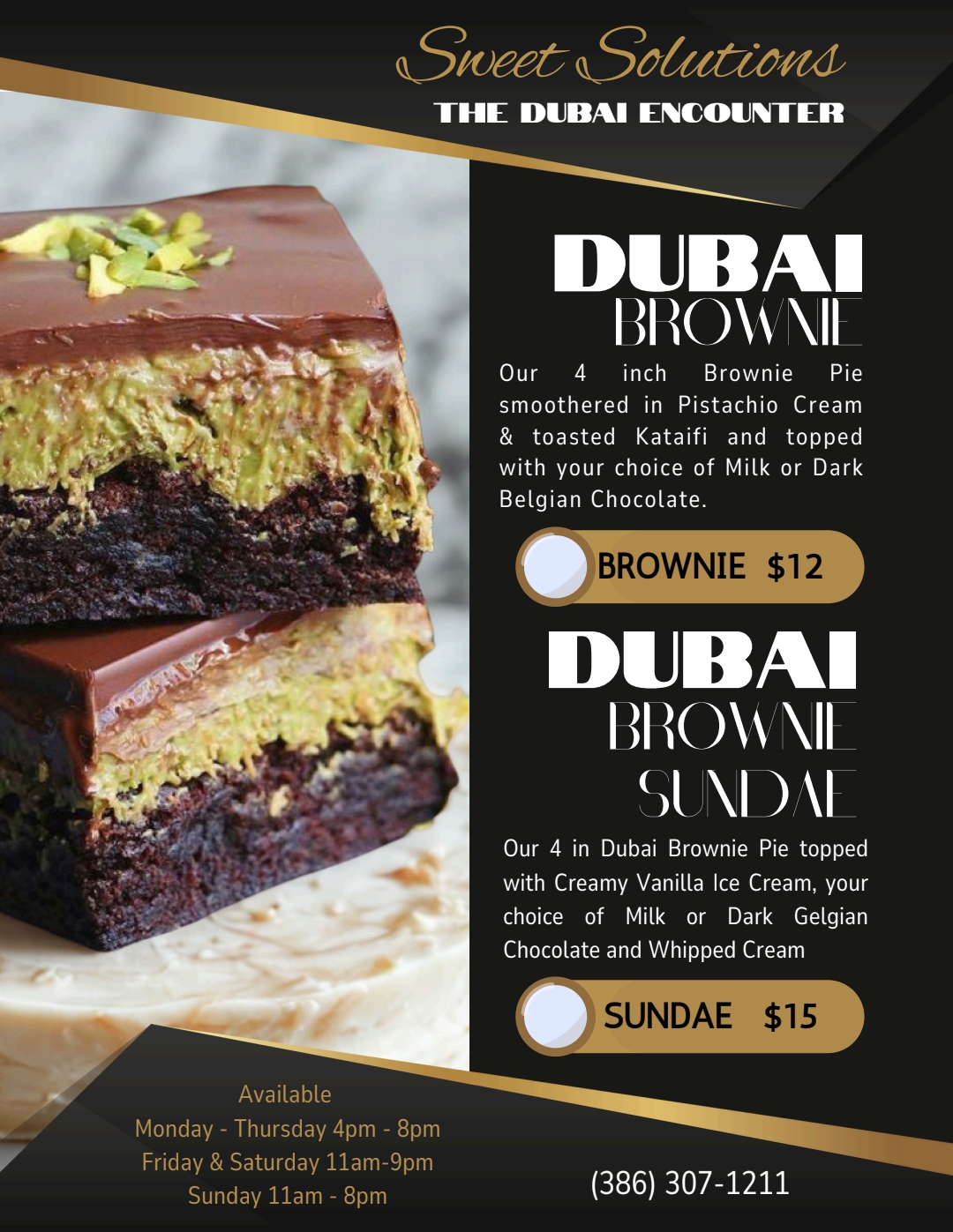Dubai Brownie (Menu)