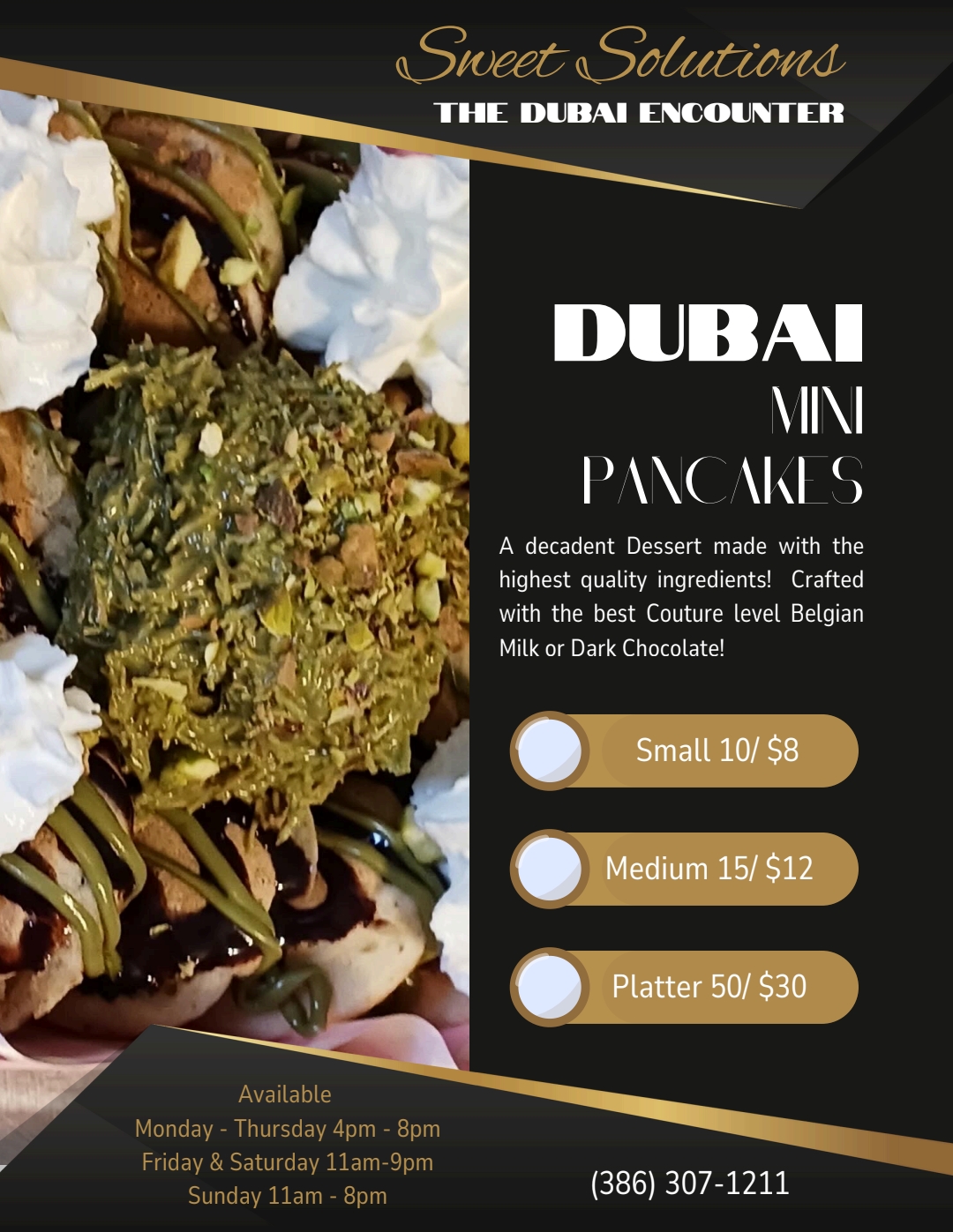 Dubai Mini Pancakes (Menu)