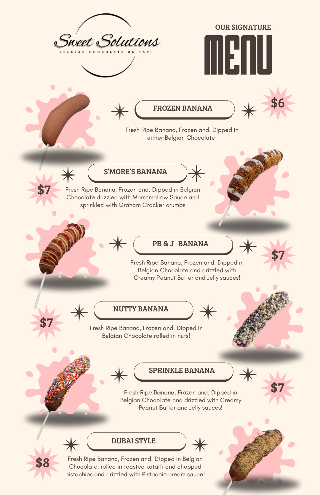 Frozen Bananas (Menu)