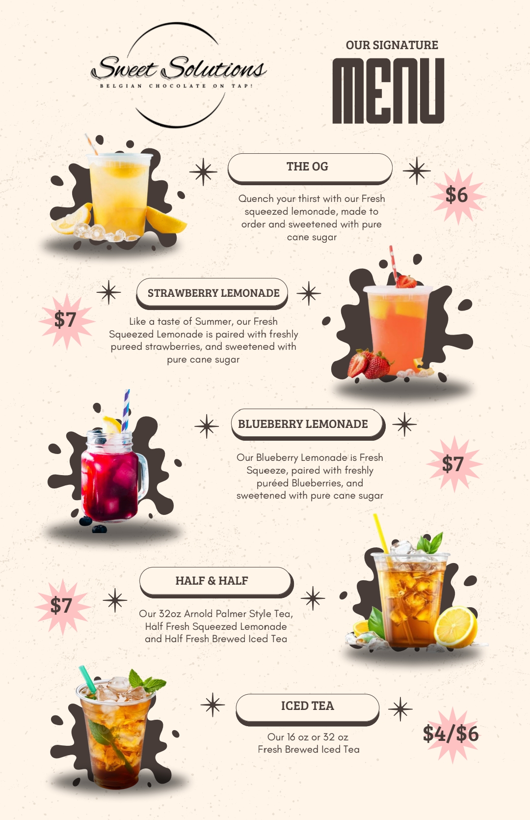 Lemonades and Teas (Menu)
