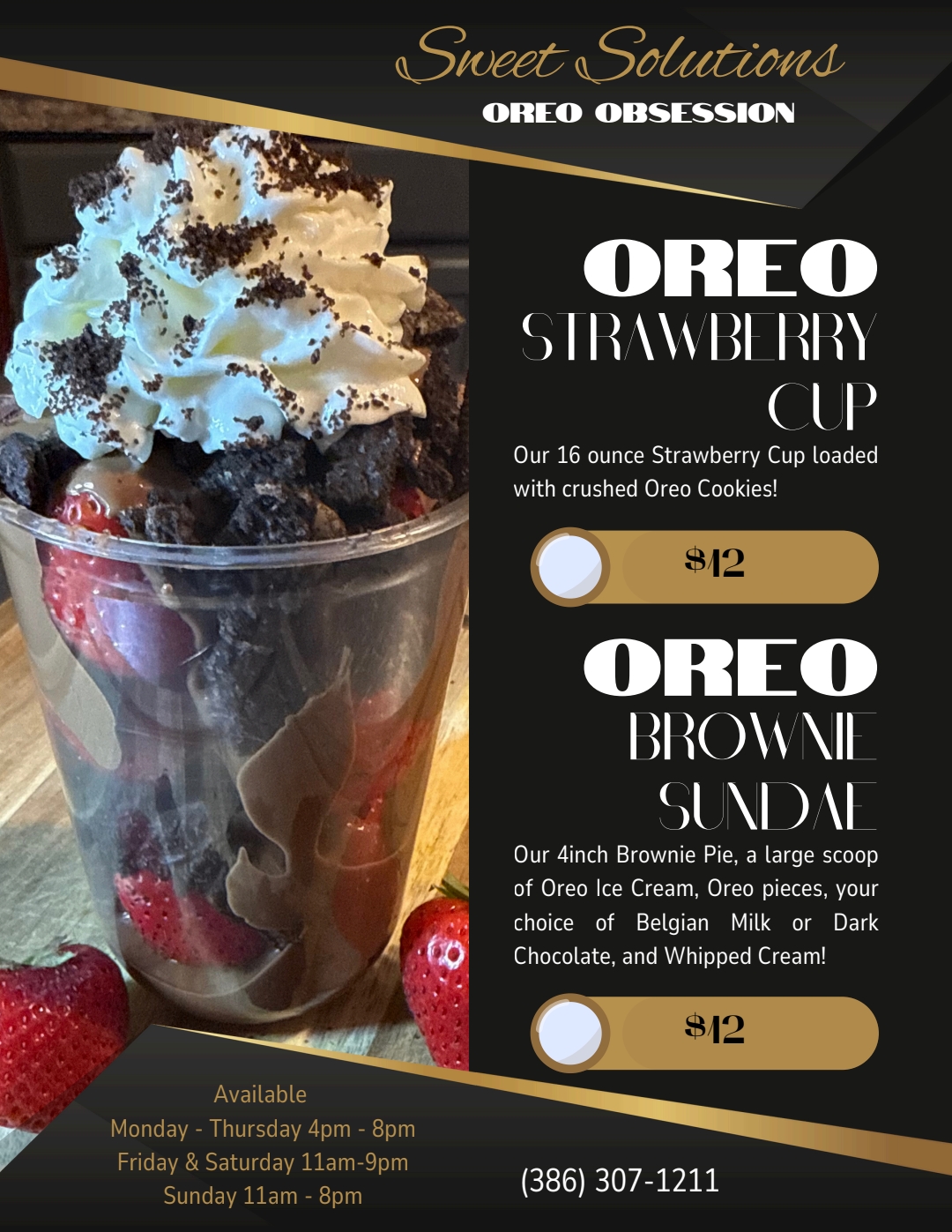 Oreo Strawberry Brownie (Menu)